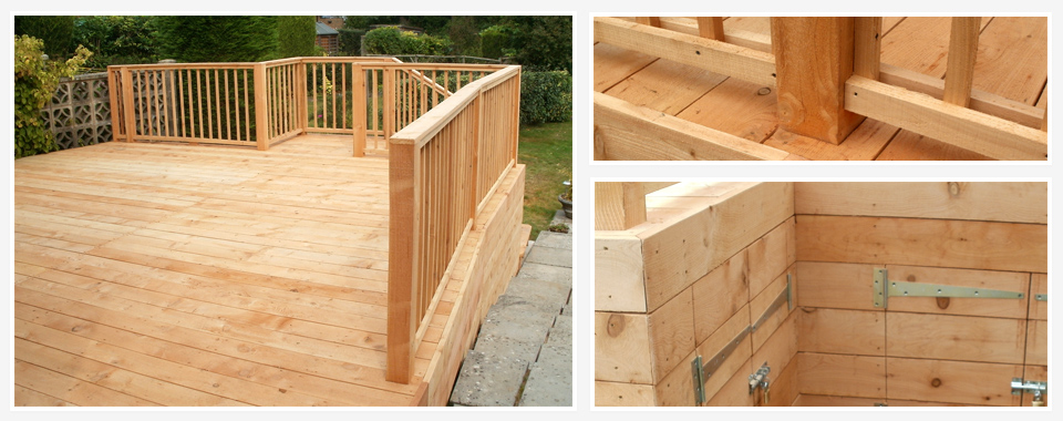 I create decking from beautiful local wood