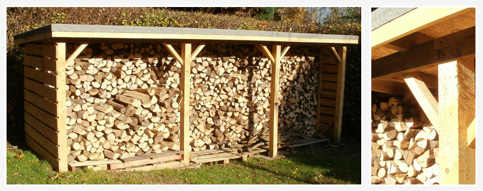 I build log stores from locally sourced and naturally durable timbers.